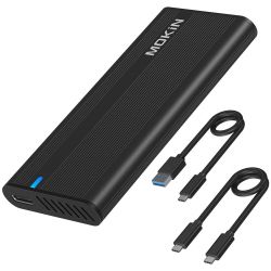 MOKiN M.2 NVME SSD Enclosure Adapter Tool-Free, USB C 3.1 Gen 2 10Gbps to NVME