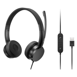 Computer Hardware Services N.V. - Lenovo USB-A Wired Stereo On-Ear Headset