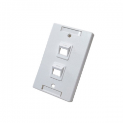 Newlink Wallplate 2-Port Single Snap White