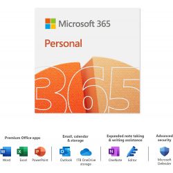 Microsoft 365 Personal Subscription License Digital Download - 1 User - 1 Year 