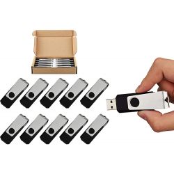  TOPESEL 64GB Black USB 2.0 Flash Drive (10x PK) 