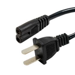 XTech Laptop Power Cord 2-prong NEMA plug to 2-slot Female Connector